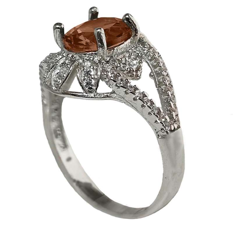 انگشتر نقره زنانه مدل الکساندریت کد GX7019