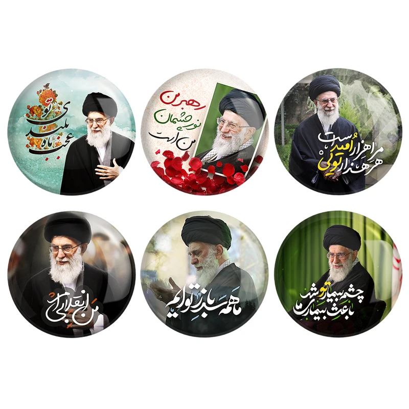 مگنت خندالو طرح تصویر رهبر کد 137A مجموعه 6 عددی