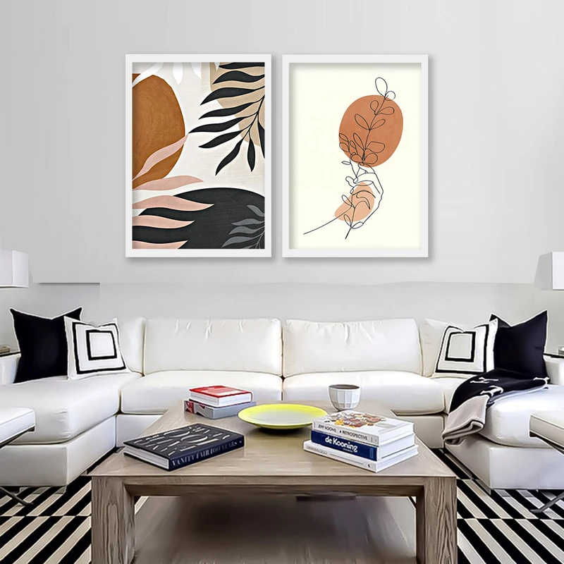 تابلو صبا طرح مدل دکوراتیو کد 588w مجموعه دو عددی