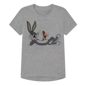 تی شرت آستین کوتاه پسرانه مدل خرگوش  کد SH08 رنگ طوسی