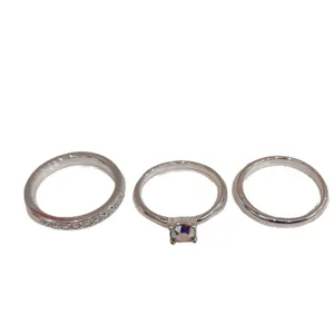 انگشتر زنانه مدل پرنسس مجموعه 3 عددی