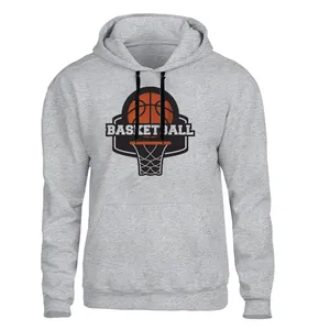 هودی مردانه مدل بسکتبال کد B515 رنگ طوسی