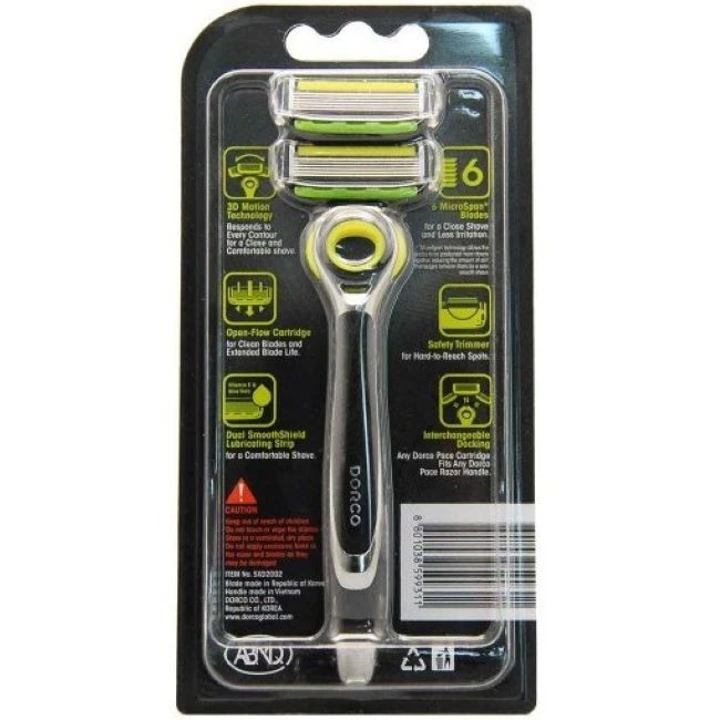 خود تراش دورکو مدل 6 لبه به همراه تیغ یدک بسته 2 عددی