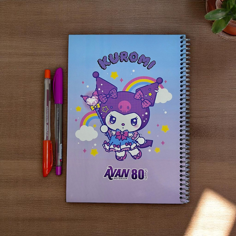 دفتر مشق 80 برگ آوان مدل حاشیه دار طرح کرومی آبنبات کد HH1