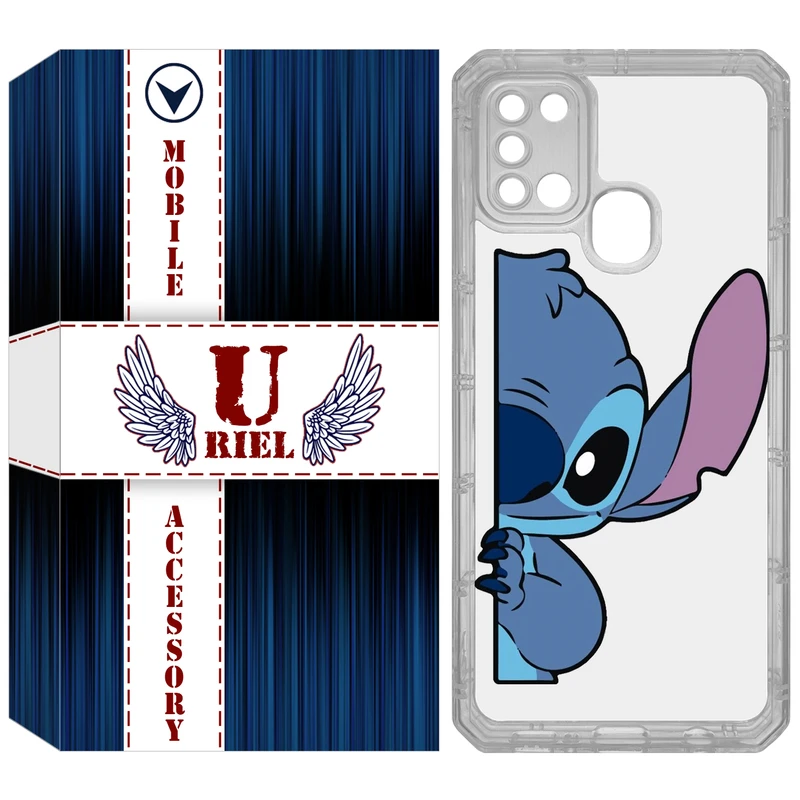 کاور یوریل قاب مدل Clear کد 74 طرح استیچ مناسب برای گوشی موبایل سامسونگ Galaxy A21S