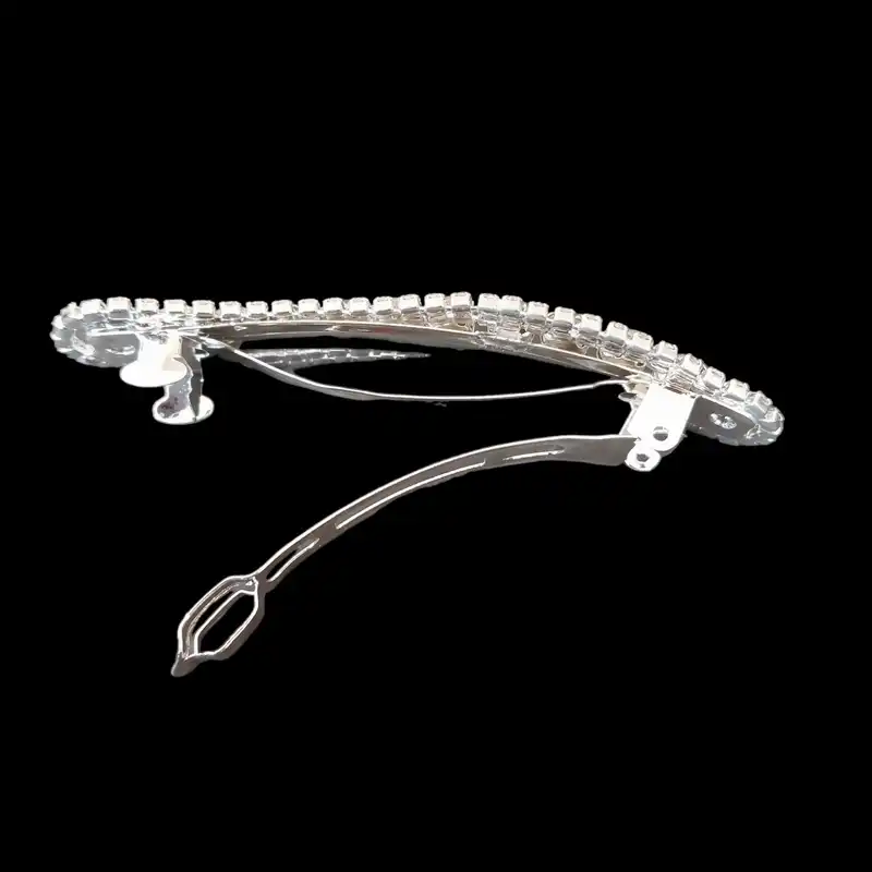 گیره مو زنانه مدل فرانسوی نگین دار طرح موج