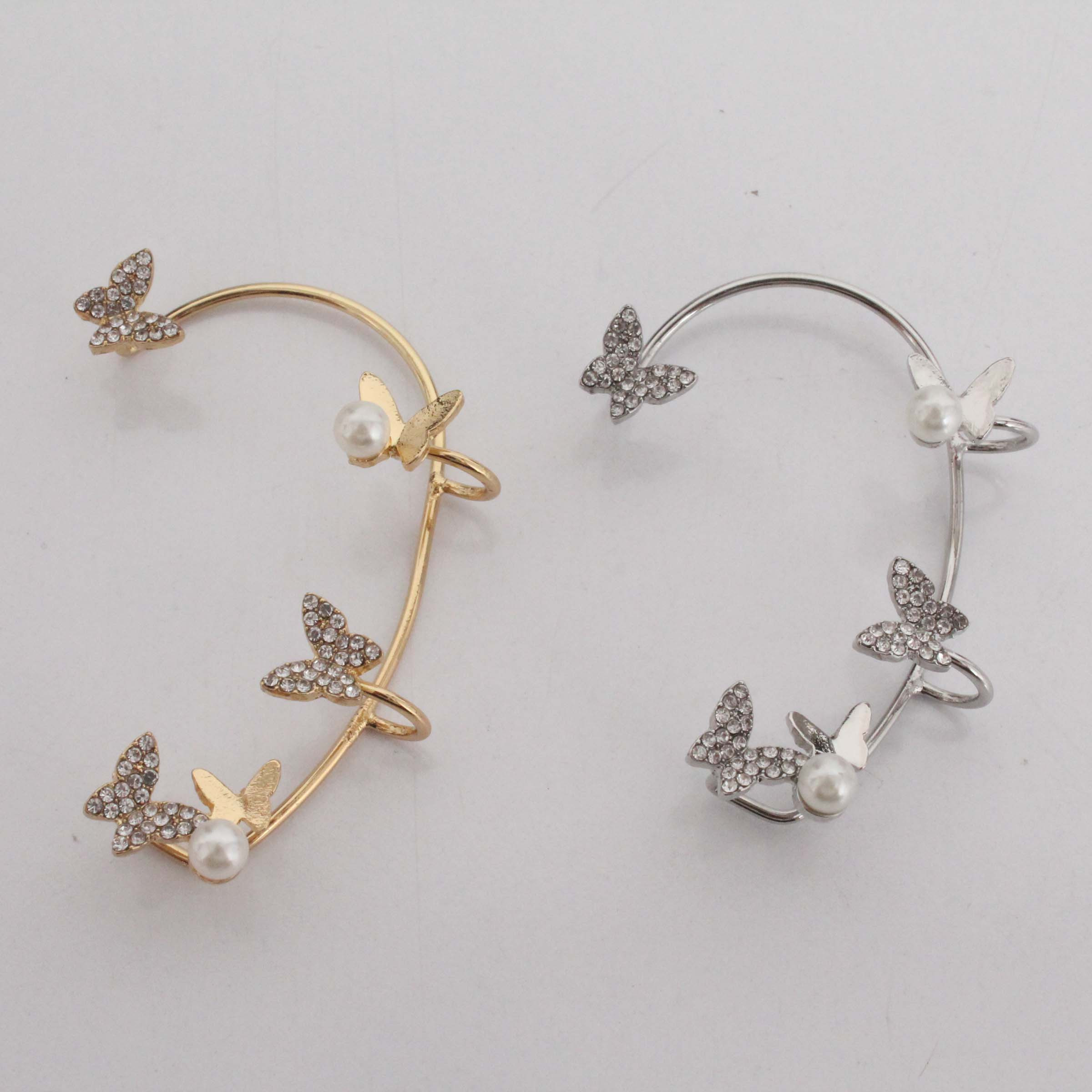 گوشواره زنانه مدل ایرکاف لاله گوش طرح پروانه کد 01