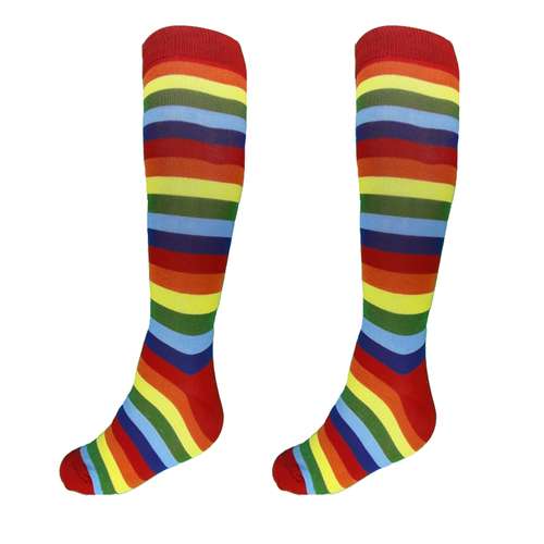 جوراب ساق بلند زنانه مدل زیر زانو رنگین کمان کد 2022
