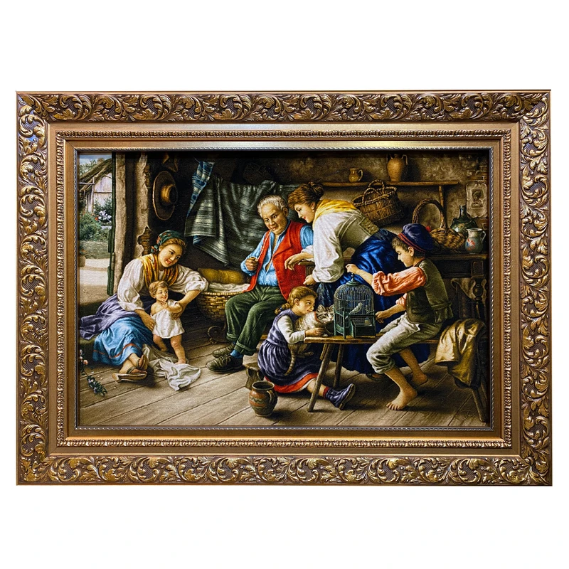 تابلو فرش دستبافت طرح کانون خانواده کد ۴۹۴۷۷۲۳