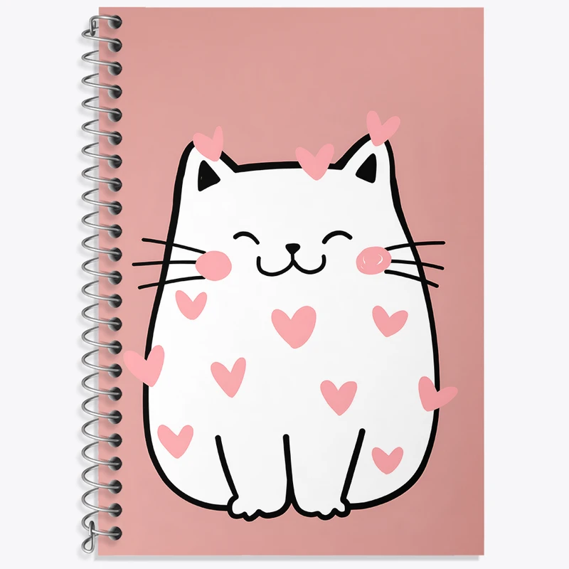 دفتر لغت 50 برگ خندالو طرح گربه کیوت کد N4116