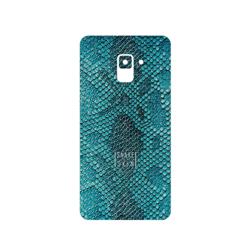 برچسب پوششی ماهوت مدل Blue Snake Skin مناسب برای گوشی موبایل سامسونگ Galaxy A8 Plus 2018