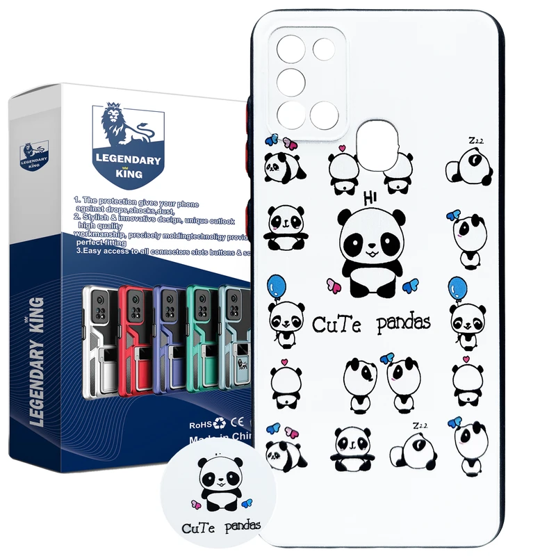 کاور لاین کینگ مدل livancat uv مناسب برای گوشی موبایل سامسونگ Galaxy A21s به همراه پایه نگهدارنده