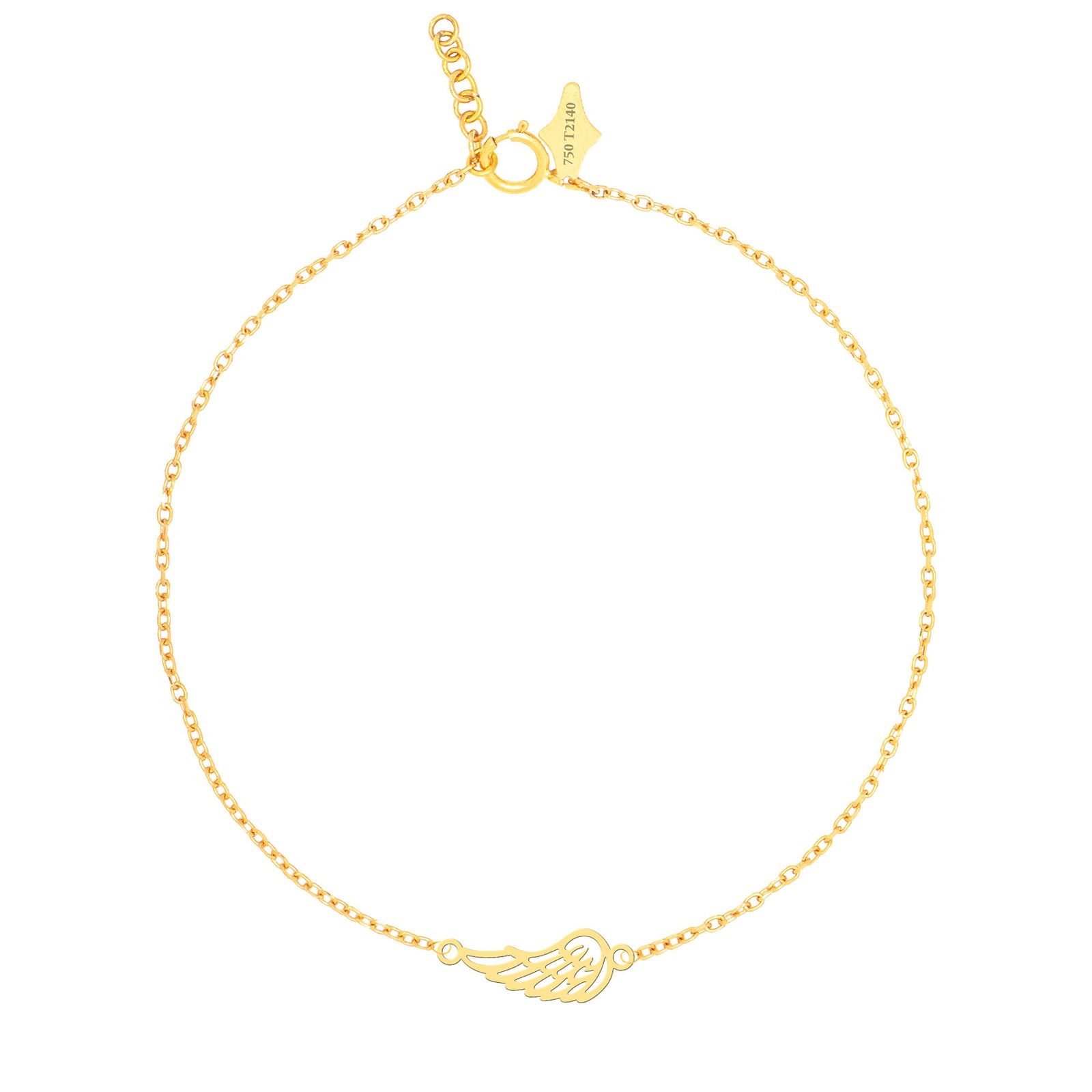 پابند طلا 18 عیار زنانه کرابو طرح بال مدل Kr2114 -  - 1