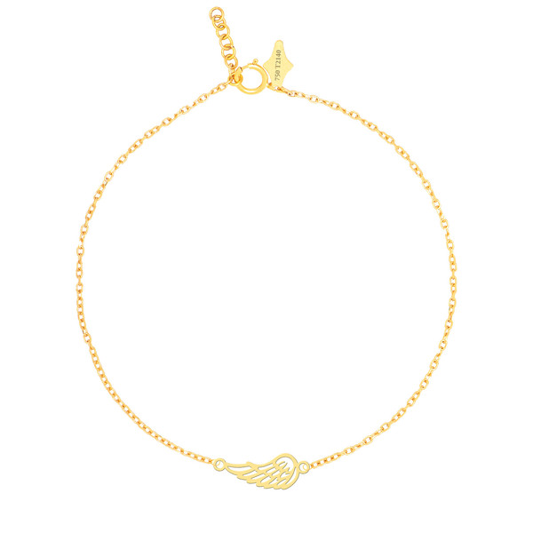 پابند طلا 18 عیار زنانه کرابو طرح بال مدل Kr2114