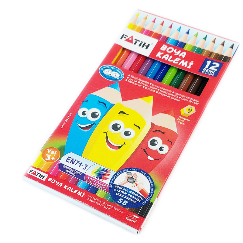 مداد رنگی 12 رنگ فاتح کد euro