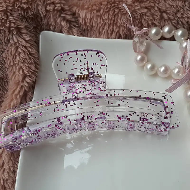 کلیپس مو زنانه مدل اکلیلی شیشه ای باریک