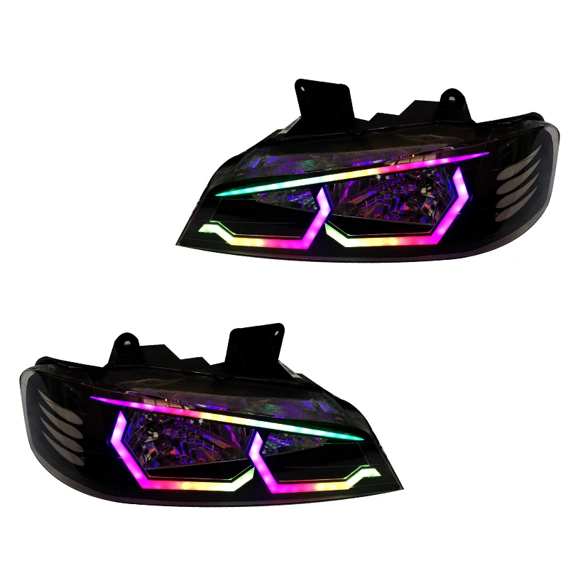 چراغ جلو خودرو گروه پژوهش صنعت مدرن مدل BMW فولکالر مناسب برای پژو پارس بسته دو عددی