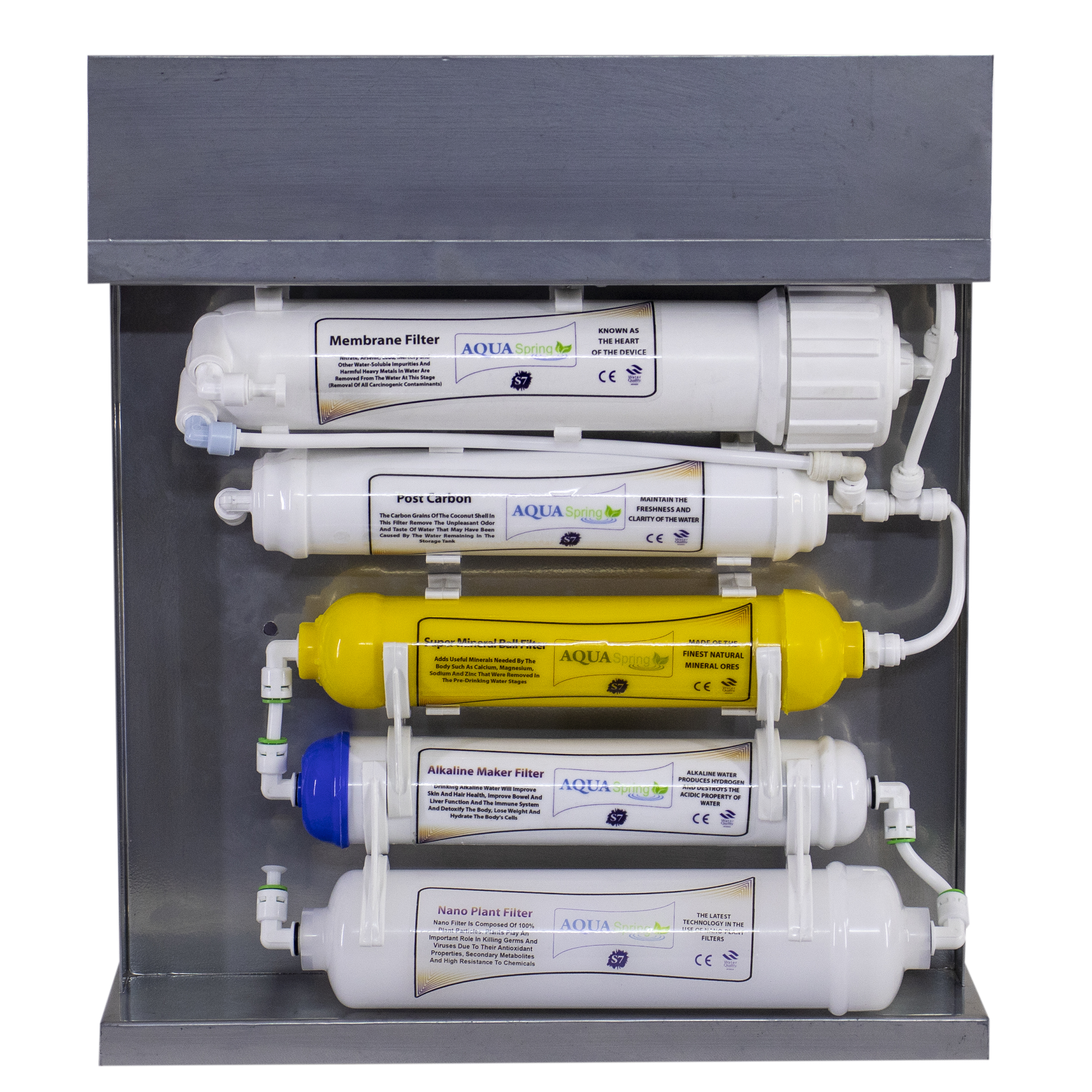 دستگاه تصفیه کننده آب آکوآ اسپرینگ مدل RO-S7-KZ 7020 به همراه فیلتر مجموعه  4 عددی