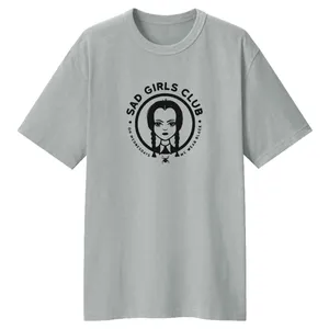 تی شرت زنانه مدل SAD GIRL کد LL35 رنگ طوسی