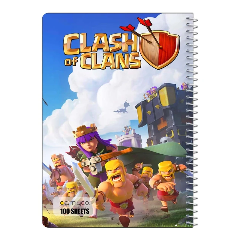 دفتر مشق 100 برگ سیمی کارنیکا طرح کلش اف کلنز Clash of Clans کد 82580