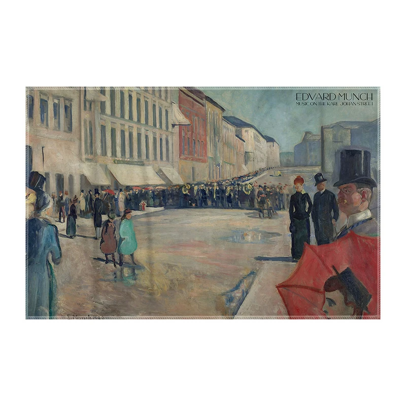 کاغذ کادو ترمه طراحان ایده مدل موسیقی در خیابان کارل یوهان از ادوارد مونک کد art0120