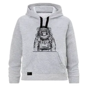 هودی پسرانه چاپیستا طرح میمون فضایی کد J11 رنگ طوسی