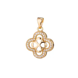 آویز گردنبند طلا 18 عیار زنانه قیراط طرح گل کد GH2839