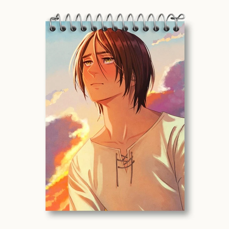 دفتر یادداشت 50 برگ خندالو مدل ارن یگر انیمه اتک آن تایتان Attack on Titan کد 18540