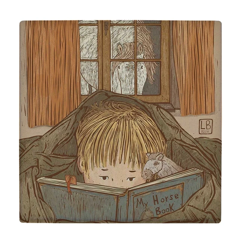  زیر لیوانی طرح پسر کتابخوان کد    3454278_1267