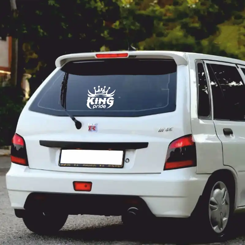 برچسب بدنه خودرو ماتریسیو طرح king ماشین پراید کد M280