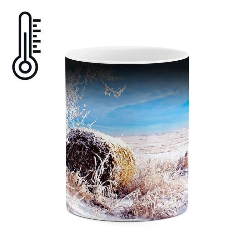 ماگ حرارتی کاکتی مدل منظره برفی کد mgh12244