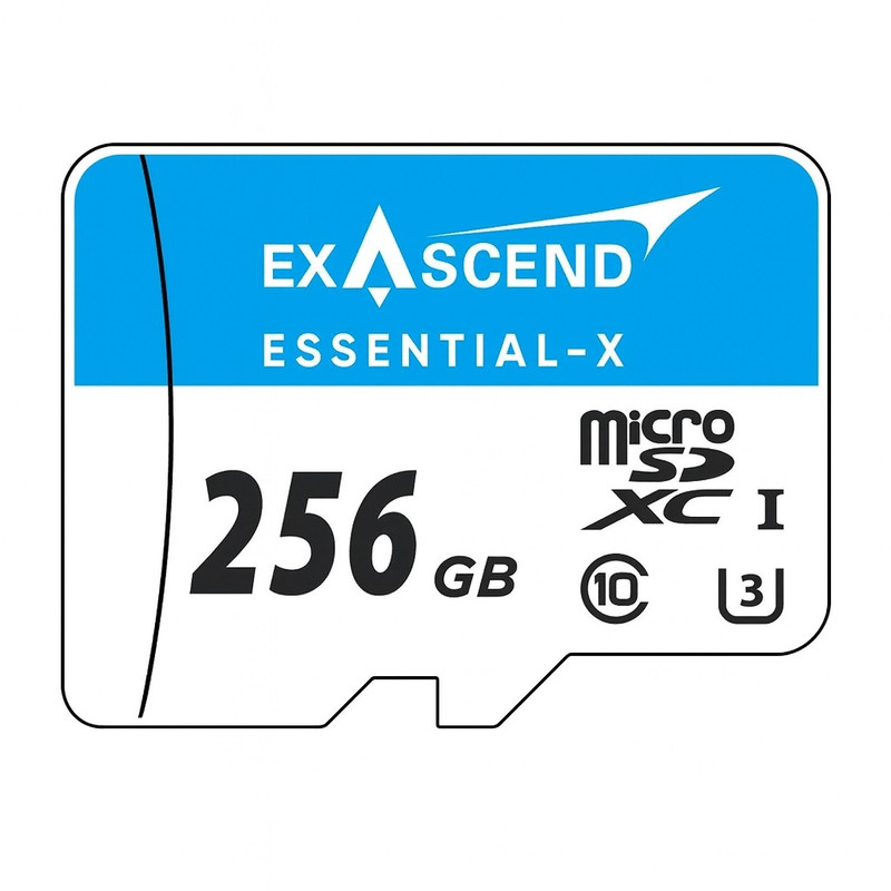 کارت حافظه microSD اکساسند مدل essential-x کلاس 10 استاندارد UHS-I U3 سرعت 90MBps ظرفیت 256 گیگابایت