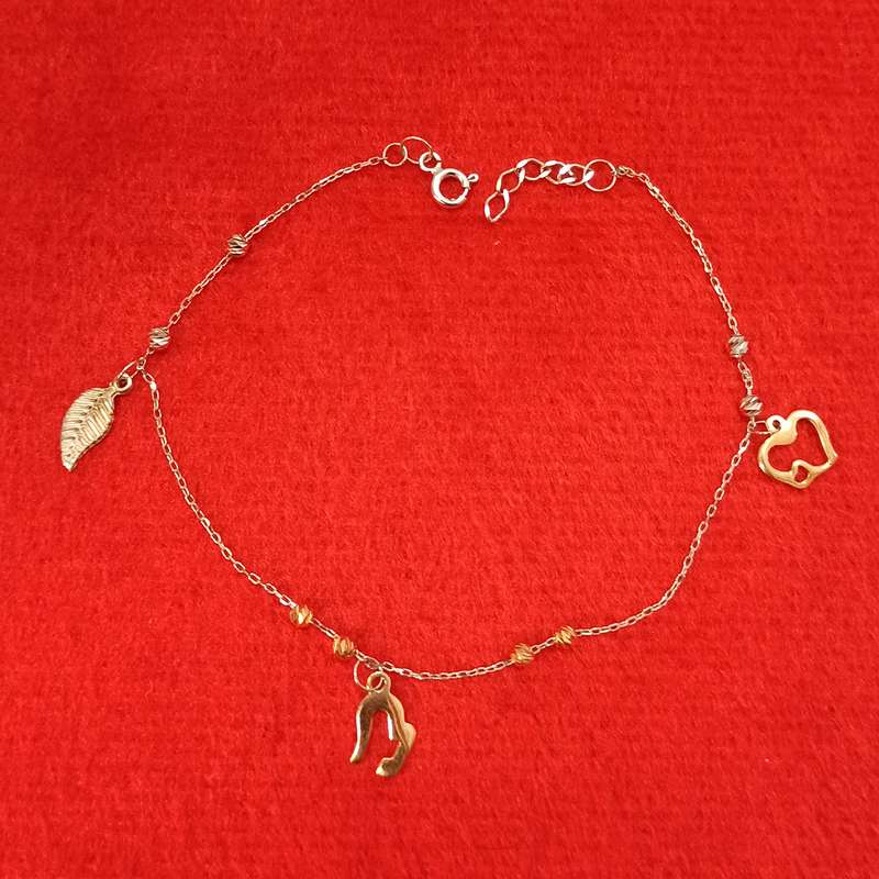 پابند نقره زنانه سلین کالا مدل برگ ce-As1