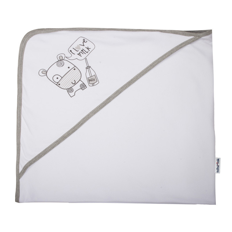 پتو دورپیچ نخی آدمک طرح مومو سایز 80x80 سانتی متر