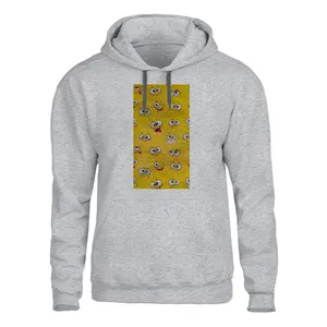 هودی مردانه مدل اموجی کد SH46 رنگ طوسی