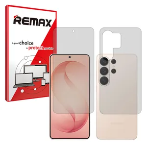 Remax Hydrogel model Transparent Screen Protector for Samsung Galaxy S26 Ultra mobile phone along with the back protector