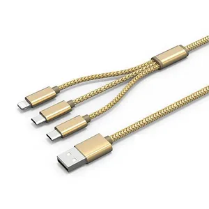 کابل تبدیل USB به MicroUSB / لایتنینگ الدینیو مدل LC85 طول 1.2 متر