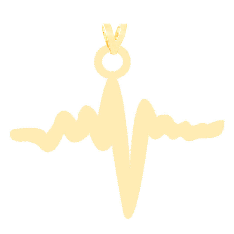 آویز گردنبند طلا 18 عیار زنانه نیکان گلد طرح ضربان