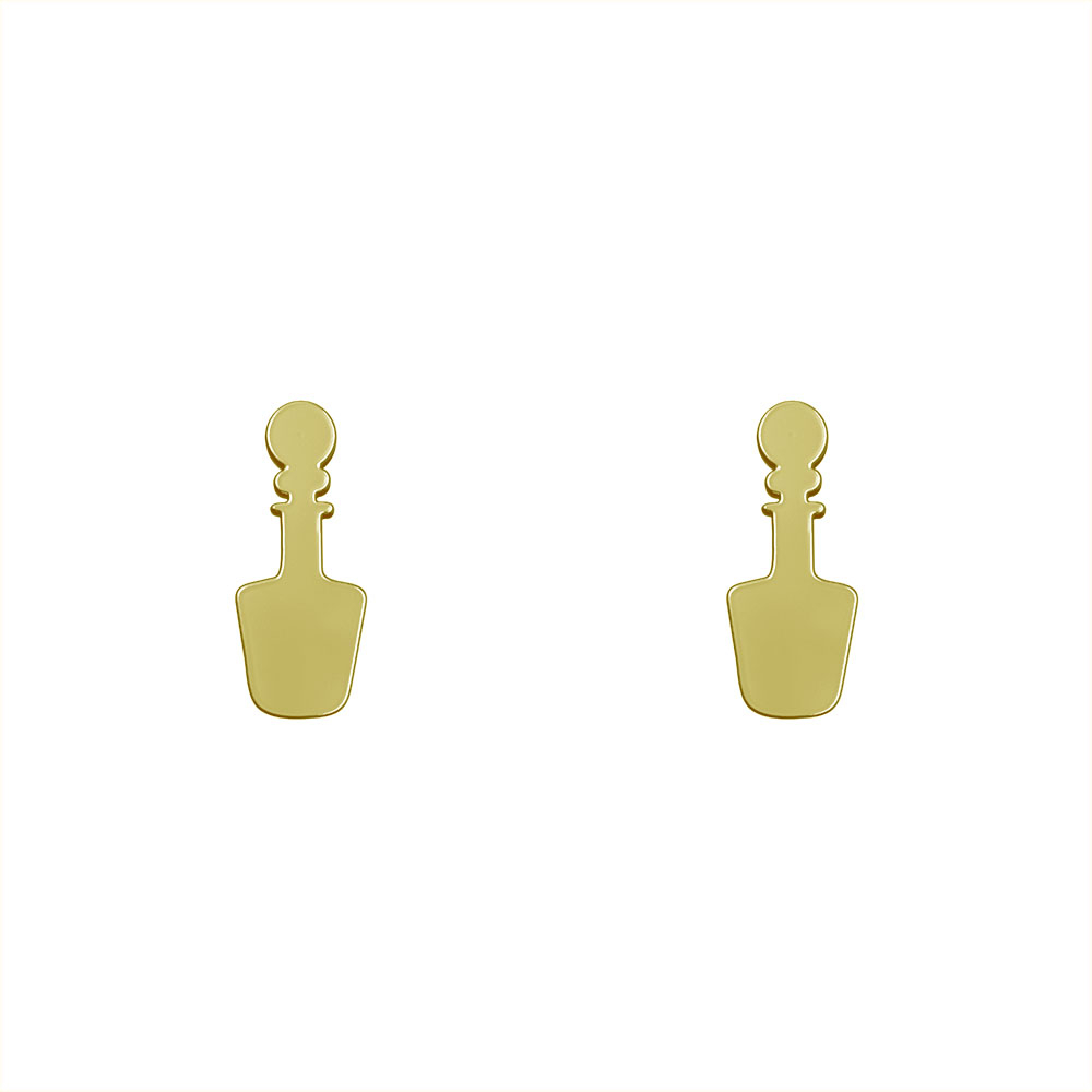 گوشواره طلا 18 عیار زنانه مدوپد مدل بطری کد GA1-12503