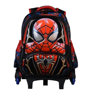 کوله پشتی مدرسه چرخ دار مدل مرد عنکبوتی 1696