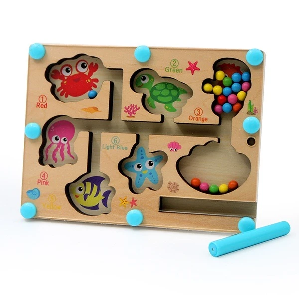  بازی آموزشی باکیدز مدل ماز مگنتی طرح حیوانات دریایی کد 26055