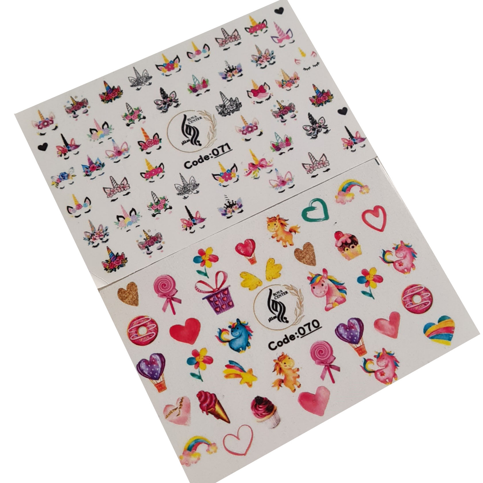 برچسب لنز ناخن رویاسنتر مدل 7170مجموعه 2 عددی