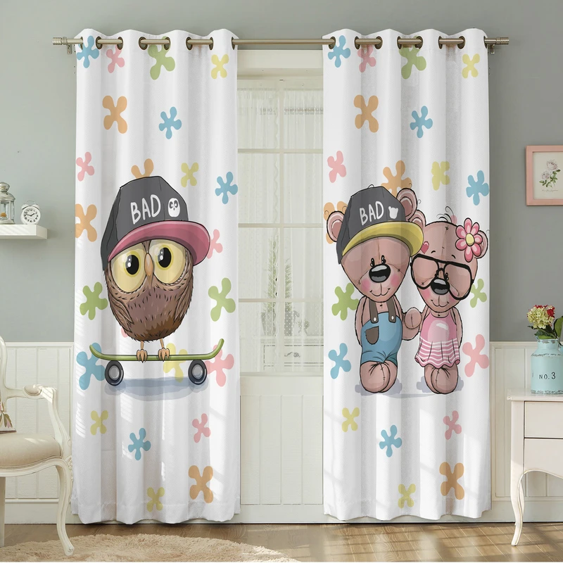 پرده نیروانا طرح کودک  مدل هازان کد 4127 سایز 140×280 سانتی متر