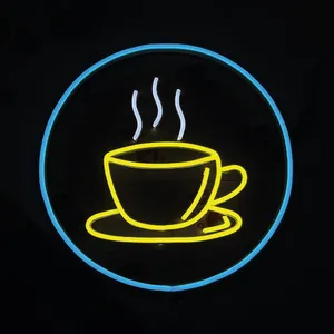 چراغ دیواری نئون طرح قهوه