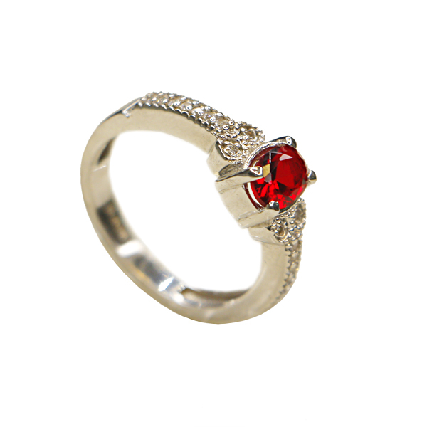 انگشتر نقره زنانه مدل اوال کد RS040