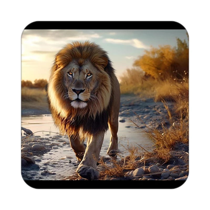 زیر لیوانی کاکتی طرح شیر مدل mp23754