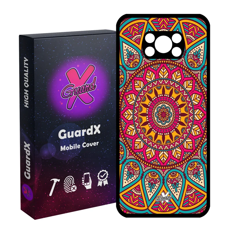 کاور گارد ایکس طرح Mandala مدل Glass10131 مناسب برای گوشی موبایل شیائومی Poco X3 Pro