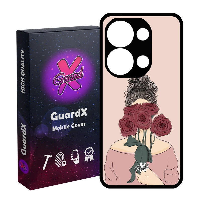 کاور گارد ایکس طرح دختر مدل Glass10284 مناسب برای گوشی موبایل شیائومی Redmi Note 13 Pro 4G / Poco M6 Pro 4G