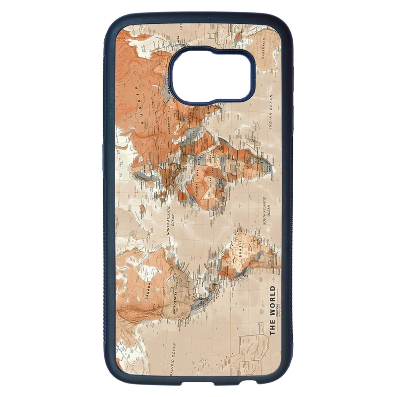 کاور قاب گارد گوشی طرح نقشه کد TPU-081 مناسب برای گوشی موبایل سامسونگ Galaxy S6 edge