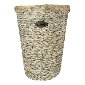 گلدان حصیری چاپارال مدل استوانه ای کد 020